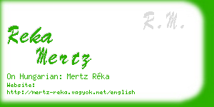reka mertz business card