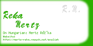 reka mertz business card